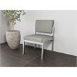 Lesro Industries Steel Waiting Reception Armless Guest Chair in Gray
