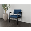 Lesro Industries Steel Waiting Reception Wide Guest Chair in Blue