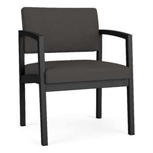 Lesro Industries Steel Waiting Reception Wide Guest Chair in Gray