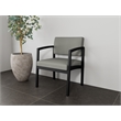 Lesro Industries Steel Waiting Reception Wide Guest Chair in Gray