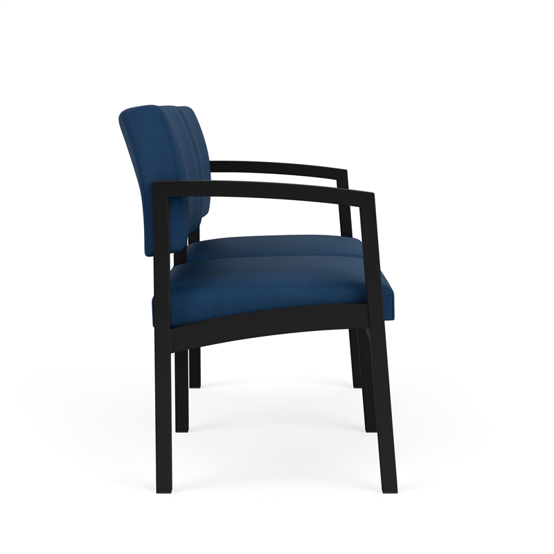 Lesro Industries Steel Waiting Reception 2 Seat Sofa Steel Frame in Blue