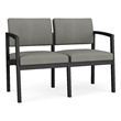 Lesro Industries Steel Waiting Reception 2 Seat Sofa Steel Frame in Gray