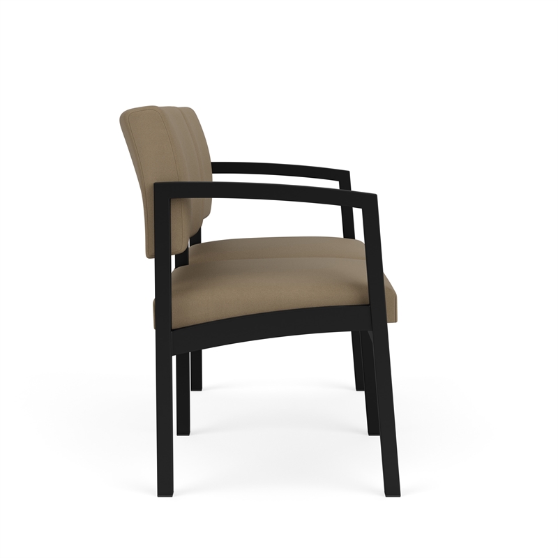 Lesro Industries Steel Waiting Reception 2 Seat Sofa Steel Frame in Brown