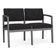 Lesro Industries Steel Waiting Reception 2 Seat Sofa Steel Frame in Blue