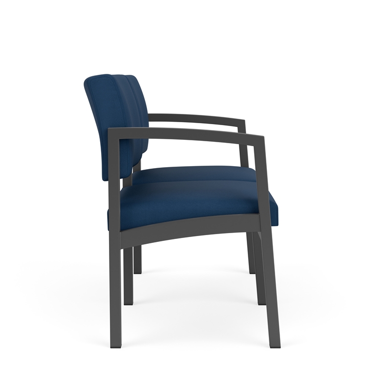 Lesro Industries Steel Waiting Reception 2 Seat Sofa Steel Frame in Blue
