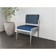 Lesro Industries Steel Waiting Reception Armless Guest Chair in Blue