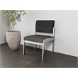 Lesro Industries Steel Waiting Reception Armless Guest Chair in Gray