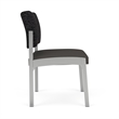 Lesro Industries Steel Waiting Reception Armless Guest Chair in Gray