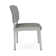 Lesro Industries Steel Waiting Reception Armless Guest Chair in Gray