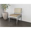 Lesro Industries Steel Waiting Reception Armless Guest Chair in Brown