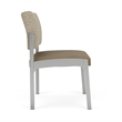 Lesro Industries Steel Waiting Reception Armless Guest Chair in Brown