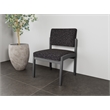 Lesro Industries Steel Waiting Reception Armless Guest Chair in Black