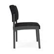 Lesro Industries Steel Waiting Reception Armless Guest Chair in Black