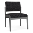 Lesro Industries Steel Waiting Reception Armless Guest Chair in Black