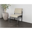 Lesro Industries Steel Waiting Reception Armless Guest Chair in Brown