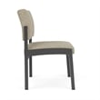 Lesro Industries Steel Waiting Reception Armless Guest Chair in Brown