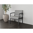 Lesro Industries Steel Waiting Reception Wide Guest Chair in Gray