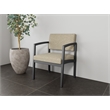 Lesro Industries Steel Waiting Reception Wide Guest Chair in Brown