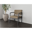 Lesro Industries Steel Waiting Reception Wide Guest Chair in Brown