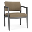 Lesro Industries Steel Waiting Reception Wide Guest Chair in Brown