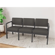 Lesro Industries Steel Waiting Reception 3 Seat Sofa Steel Frame in Gray