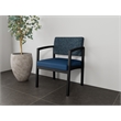 Lesro Industries Steel Waiting Reception Wide Guest Chair in Blue