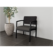 Lesro Industries Steel Waiting Reception Wide Guest Chair in Gray