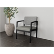Lesro Industries Steel Waiting Reception Wide Guest Chair in Gray