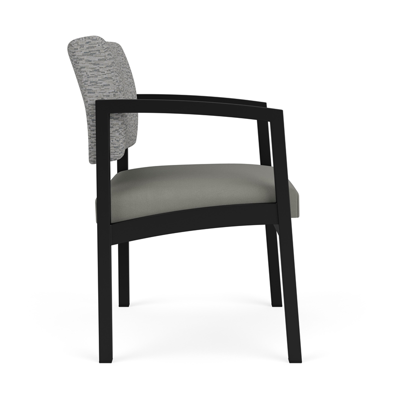Lesro Industries Steel Waiting Reception Wide Guest Chair in Gray