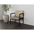 Lesro Industries Steel Waiting Reception Wide Guest Chair in Brown