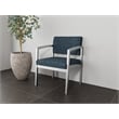 Lesro Industries Steel Waiting Reception Wide Guest Chair in Blue