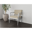 Lesro Industries Steel Waiting Reception Wide Guest Chair in Brown
