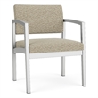 Lesro Industries Steel Waiting Reception Wide Guest Chair in Brown