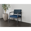 Lesro Industries Steel Waiting Reception Wide Guest Chair in Blue