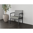 Lesro Industries Steel Waiting Reception Wide Guest Chair in Gray