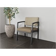 Lesro Industries Steel Waiting Reception Wide Guest Chair in Brown
