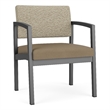 Lesro Industries Steel Waiting Reception Wide Guest Chair in Brown