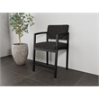 Lesro Industries Steel Waiting Reception Hip Chair Steel Frame in Black