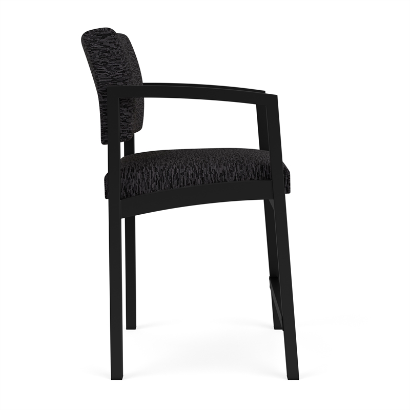 Lesro Industries Steel Waiting Reception Hip Chair Steel Frame in Black