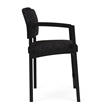 Lesro Industries Steel Waiting Reception Hip Chair Steel Frame in Black