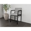 Lesro Industries Steel Waiting Reception Hip Chair Steel Frame in Gray