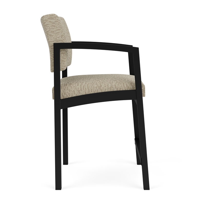 Lesro Industries Steel Waiting Reception Hip Chair Steel Frame in Brown