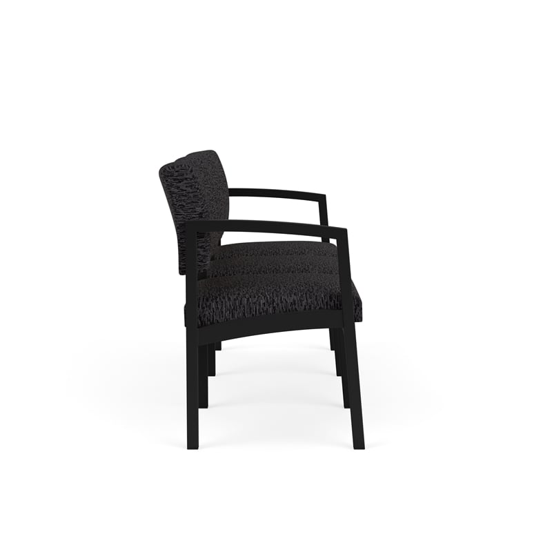 Lesro Industries Steel Waiting Reception 3 Seat Sofa Steel Frame in Black