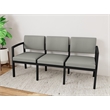 Lesro Industries Steel Waiting Reception 3 Seat Sofa Steel Frame in Gray