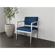 Lesro Industries Steel Waiting Reception Wide Guest Chair in Blue