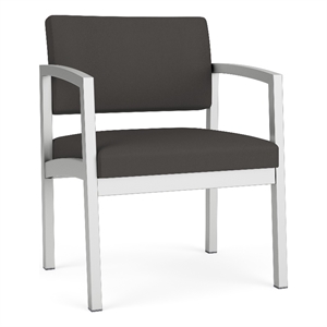 Lesro Industries Steel Waiting Reception Wide Guest Chair in Gray