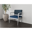 Lesro Industries Steel Waiting Reception Wide Guest Chair in Blue
