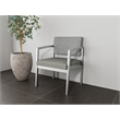 Lesro Industries Steel Waiting Reception Wide Guest Chair in Gray