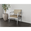 Lesro Industries Steel Waiting Reception Wide Guest Chair in Brown