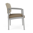 Lesro Industries Steel Waiting Reception Wide Guest Chair in Brown